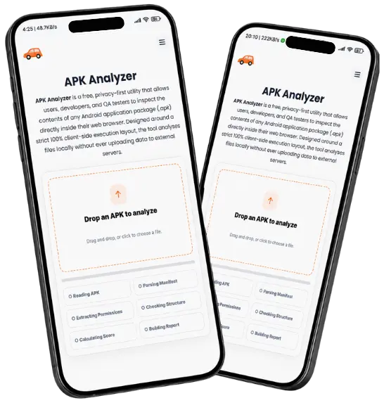 APK Analyzer 100% Client-Side Privacy